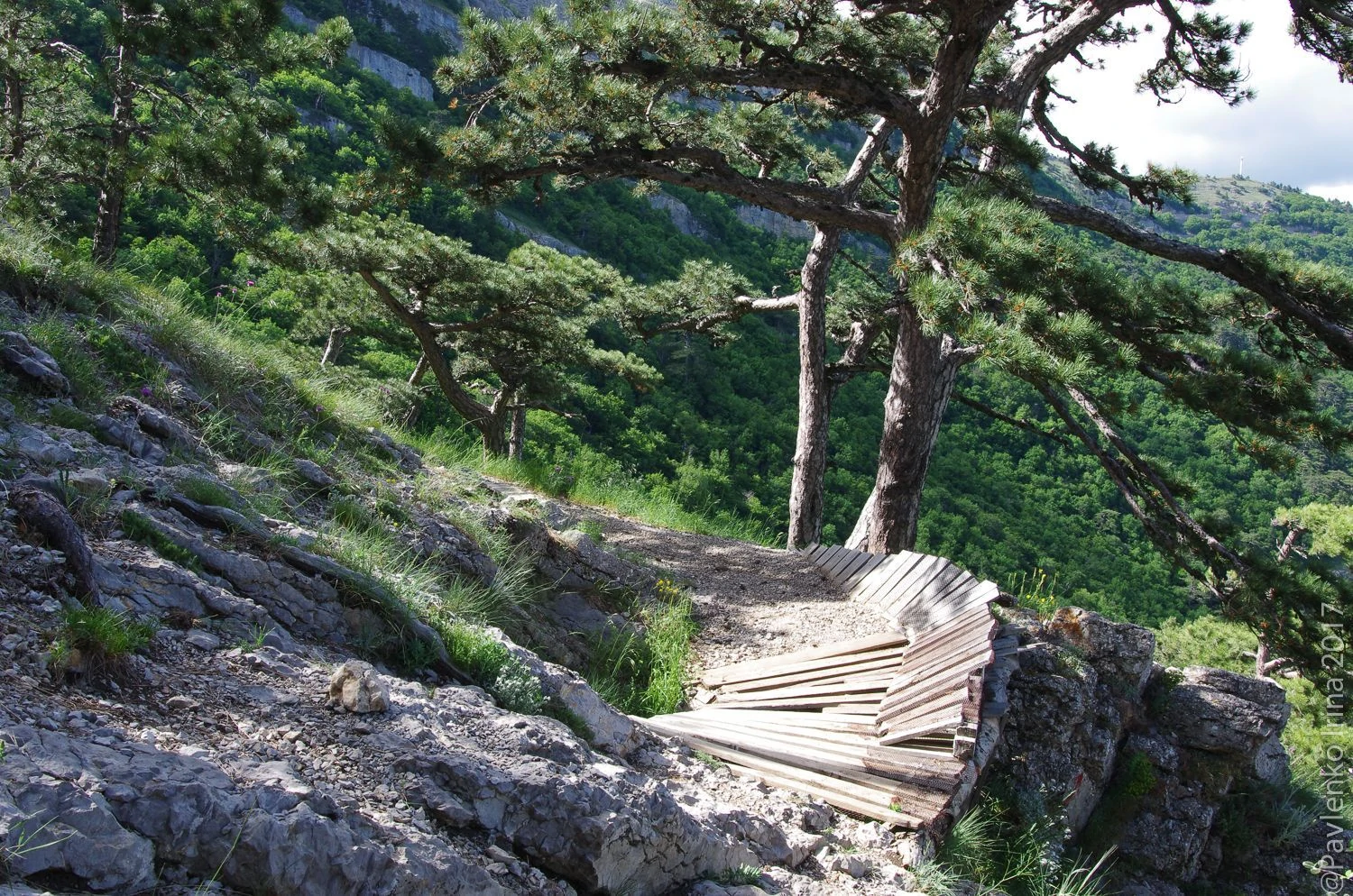 В сложных местах Кореизской тропы сделаны небольшие мостики, облегчающие проход В сложных местах Кореизской тропы сделаны небольшие мостики, облегчающие проход