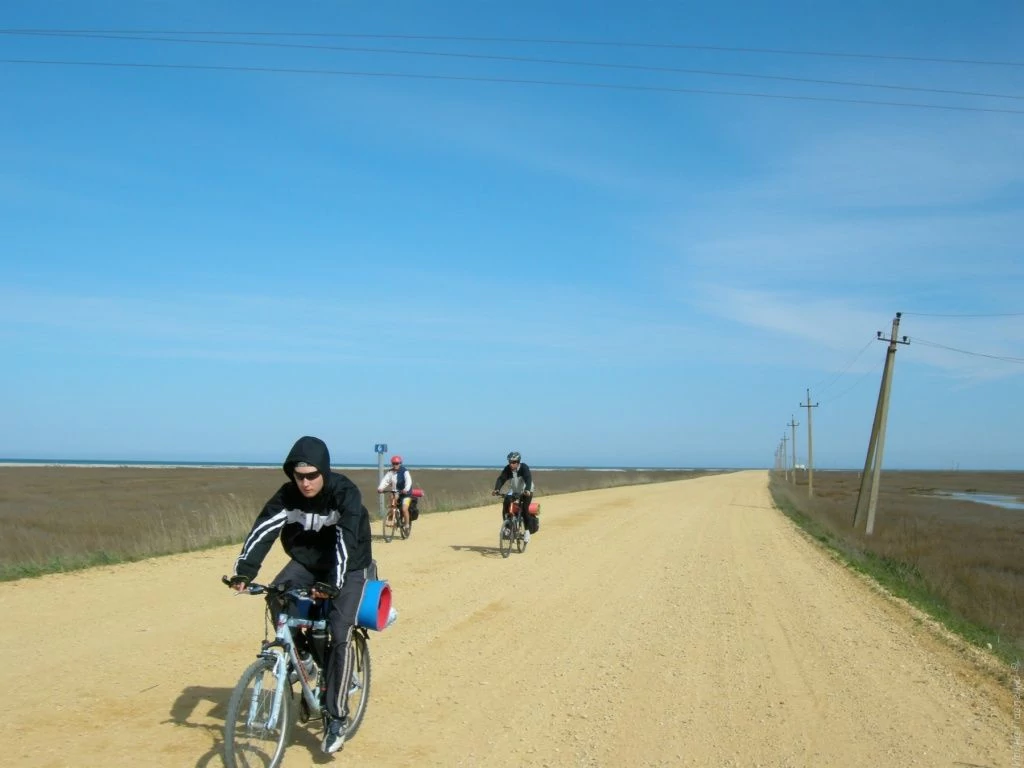 Велопоход по западному Крыму. Бакальская коса. "Стиральная доска" Велопоход по западному Крыму. Бакальская коса. "Стиральная доска"