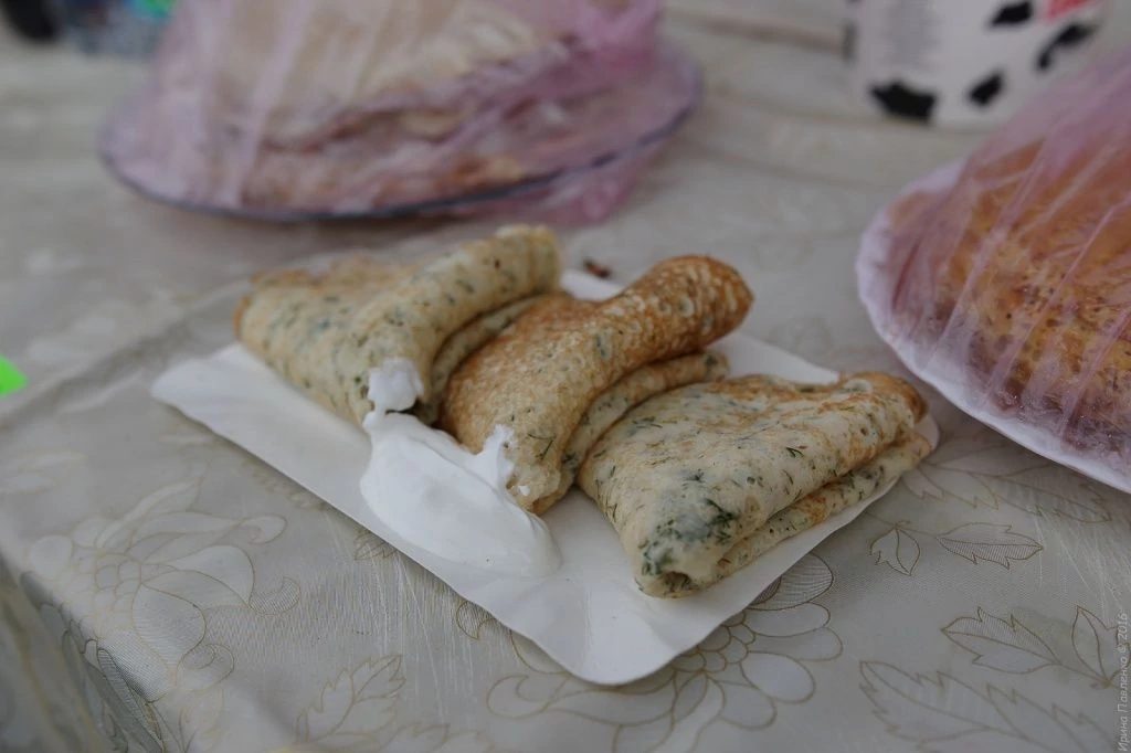 Блины с укропом. Масленница. Красные пещеры. Крым