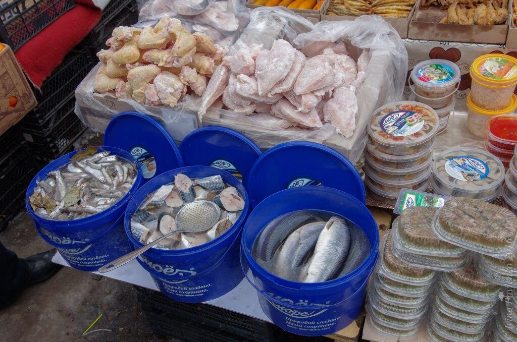 Рыба на рынке в Грозном